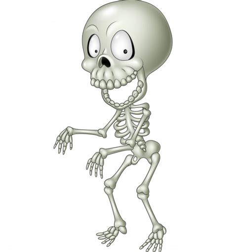 cartoon funny human skeleton vector premium download