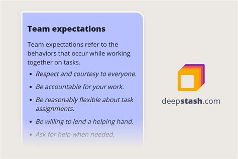 team expectations deepstash