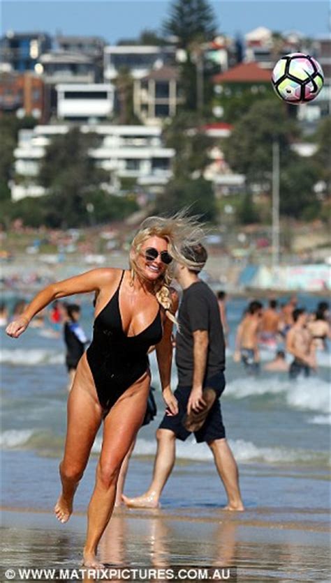 Zilda Williams Plays Soccer At Bondi Beach In A Very