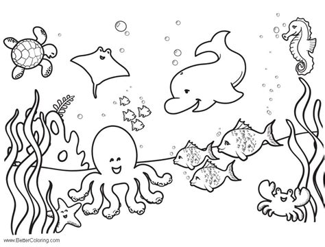 ocean coloring page  preschool  file include svg png eps dxf