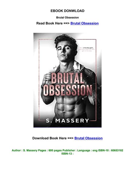 Pdf Download Brutal Obsession By S Massery On Audiobook New Chapters