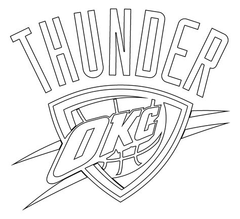 oklahoma city thunder coloring pages learny kids