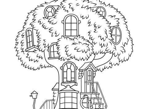 awesome tree house coloring page  printable coloring pages  kids