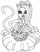 Monster High Coloring Pages Noir Catty Colouring Printable Characters Kids Clawdeen Wolf Sheets Print Color Girls Monsters Drawing Popular Azcoloring sketch template