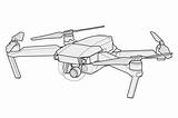 Mavic Drones Dji Wallpaper Illustrator Technical sketch template
