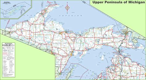 printable map  upper peninsula michigan printable map   united