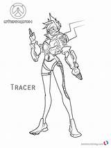 Pages Coloring Overwatch Tracer sketch template