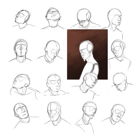 images  drawing head angles