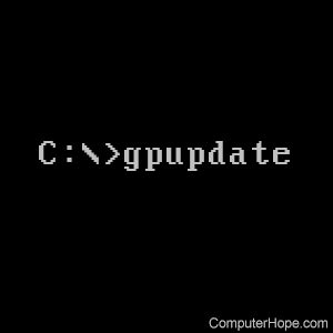 ms dos gpupdate command