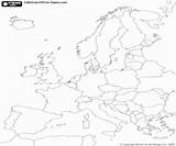 Continent Map Coloring European sketch template
