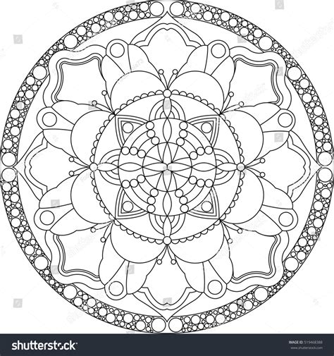 oriental pattern adult coloring book page stock vector 519468388 shutterstock