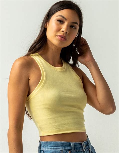 destined high neck womens yellow tank yello rt   yellow tank top outfit