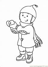 Caillou Coloring Pages Color Coloringpages101 Invierno Dibujos Printable sketch template