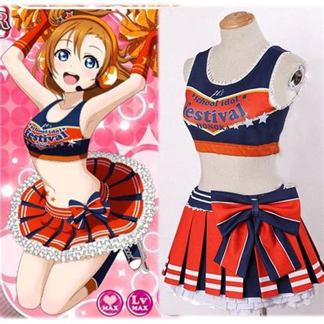 anime love live kousaka honoka cheerleading cosplay costumes suit outfit uniform ebay