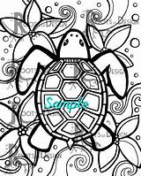 Turtle Zentangle Colouring Abstract Doodle Coloringhome sketch template