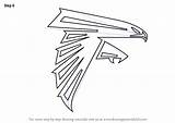 Falcons Atlanta Logo Draw Drawing Step Nfl Tutorials Drawingtutorials101 sketch template