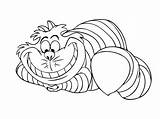 Alice Wonderland Cheshire Cat Drawing Coloring Pages Chesire Characters Disney Draw Cartoon Easy Colouring Visit sketch template