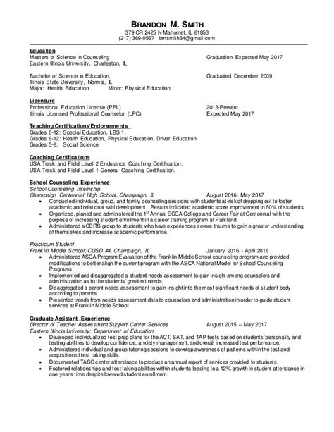 current counseling resume