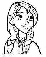 Coloring Pages Anna Frozen Printable Colouring Princess Disney Girls Print sketch template