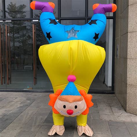 Unique Stand Upside Down Clown Costume Funny Carnival Party Inflatable