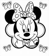 Minnie Mouse Coloring Pages Kids Clipart Face Colouring Baby Printable Clip Library sketch template