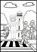 Safety Road Coloring Pages Traffic Drawing Preschool Rules Kids Stop Activities Printable Children Colouring Signs Worksheets Light Week Pedestrian Crafts sketch template