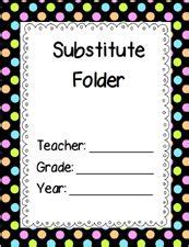 substitute teacher printable forms substitute folder substitute