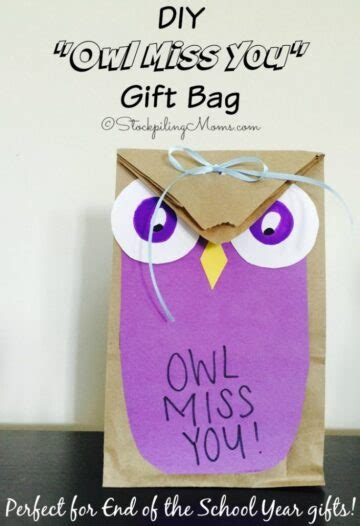 diy owl   gift bag stockpiling moms
