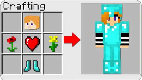 how to craft a pro girl in minecraft secret recipe youtube
