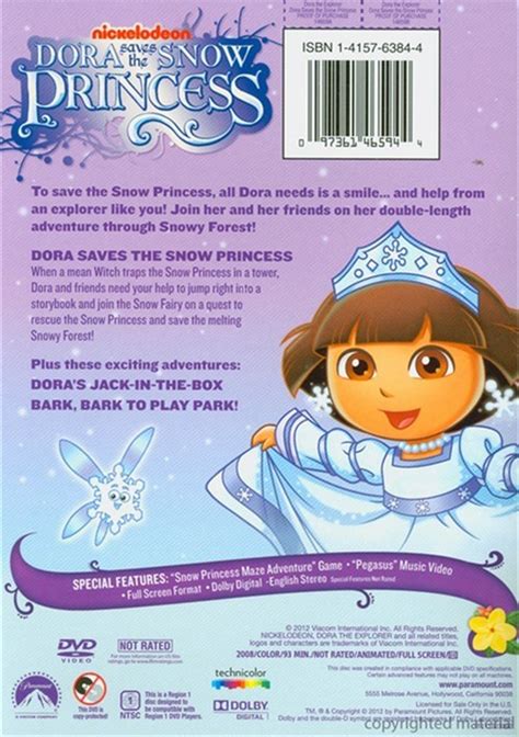 Dora The Explorer Dora Saves The Snow Princess Dvd 2008