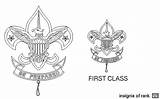Class First Scout Rank Boy Clipart Bsa Bw Gif Ranks Library sketch template