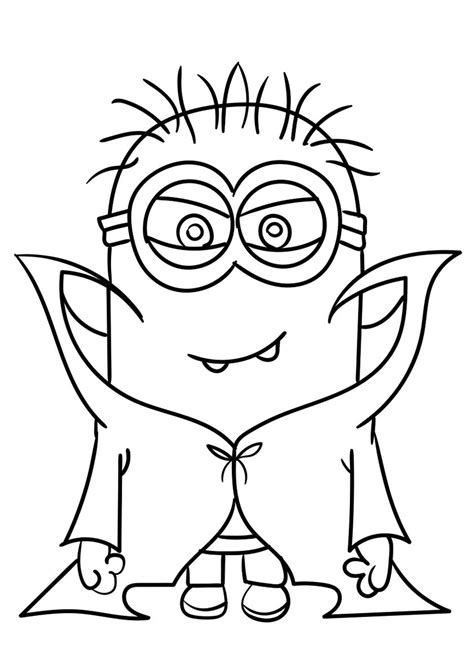 minion halloween coloring pages printable  coloring page