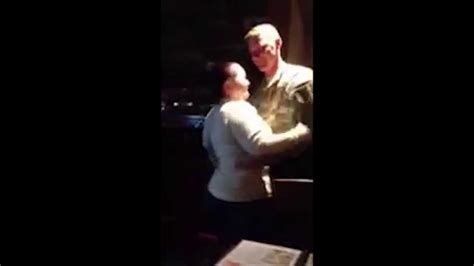 Soldier Surprises Mom At Restaurant Youtube