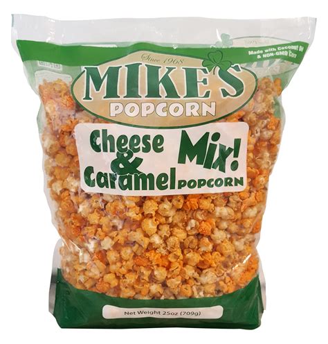 cheese caramel mix oz mikes popcorn