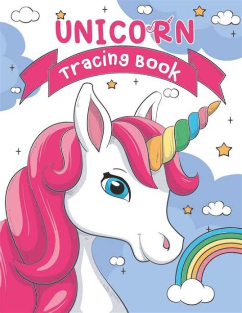 unicorn tracing book kids handwriting workbook trace capital