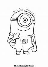 Minion Stuart Drawing Minions Coloring Kids Pages Draw Paintingvalley Getdrawings sketch template