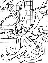 Coloring Bugs Bunny Pages Disney Cartoon Popular sketch template