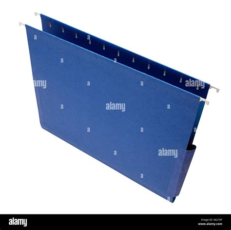 blue hanging file folder empty stock photo alamy