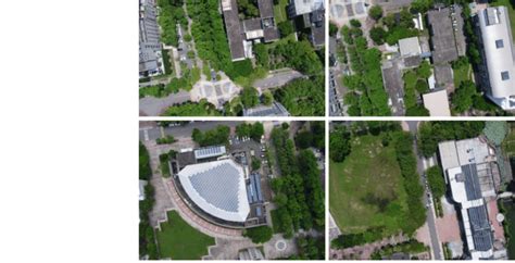 drone captured images   university campus  scientific diagram