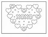 Coloring Pages Valentine Printable Xoxo Heart Activities Cute Sheets Kids Squishycutedesigns Squishy Valentines Puzzles Kindergarten sketch template