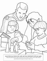 Coloring Pages Saints Latter Lds Christ Jesus Children Print Nativity Organizing Play sketch template