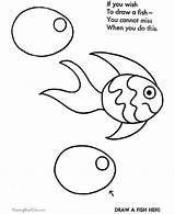 Drawing Kids Draw Step Easy Fish Lessons Learn Simple Coloring Pages Printable Worksheets Getdrawings Sea Fun Choose Board sketch template