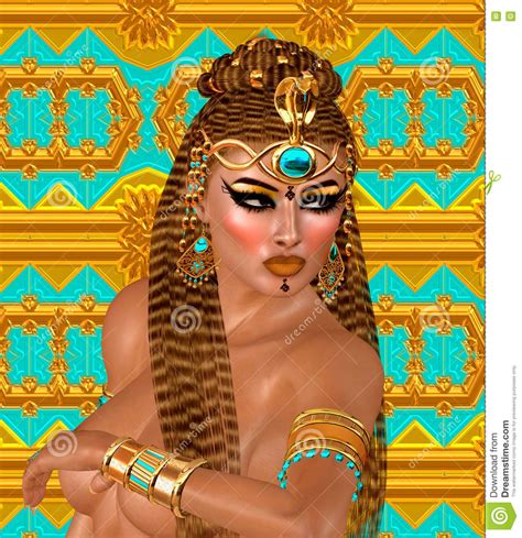 egyptian woman beads beauty and gold in our digital art fantasy scene