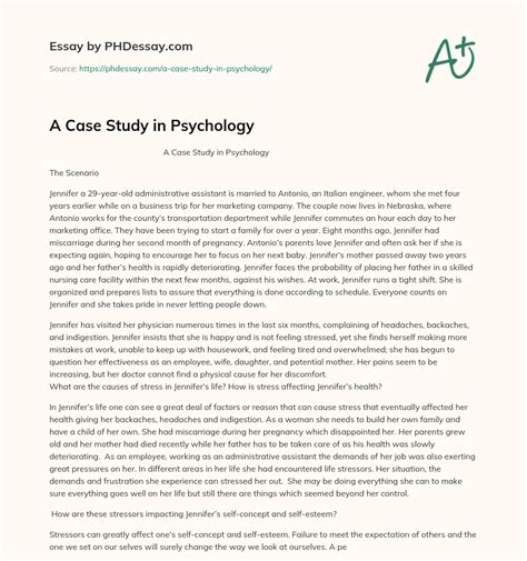 case study  psychology phdessaycom