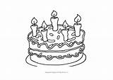 Coloring Birthday Pages Cake Printable Simple Drawing Goods Baked Getdrawings Brilliant Paintingvalley Entitlementtrap sketch template