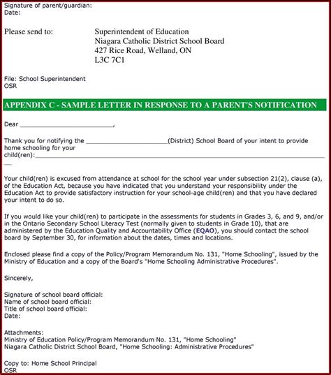 sample letter  intent  homeschool nyc letter resume template