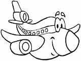 Cartoon Plane Colouring Airplane Coloring Clipart Pages Aeroplane Kids Drawing Transportation Air Printable Disney Planes Drawings Cliparts Jet Print Clip sketch template