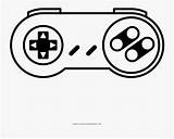 Nintendo Controller Super Snes Coloring Drawing Gamepad Clipart Clipartkey sketch template