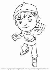 Boboiboy Pages Draw Colouring Coloring Step Drawingtutorials101 Drawing Kids Cartoon sketch template
