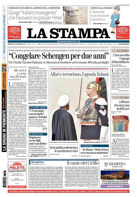 le prime pagine dei quotidiani che sono  edicola oggi  gennaio  secolo ditalia